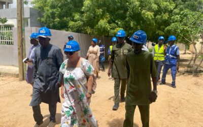 Visite de chantier d’assainissement dans la commune de Fatick.